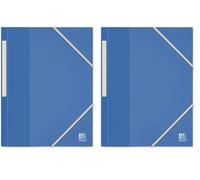 Oxford Chemise 3 Rabats School Life Recyc+ A4 avec Elastique Couverture Polypro Recyclé Couleurs Assorties Bleu/Vert/Rouge/Noir (Lot de 2)