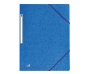 Oxford Chemise 3 rabats Top File + A4 élastique couverture carte bleu
