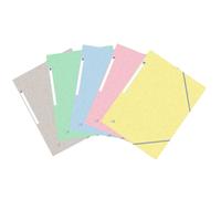 Oxford Chemise 3 rabats Top File + A4 élastique couverture carte couleurs assorties pastel