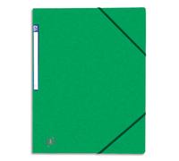 OXFORD Chemise simple à élastique Top File, en carte lustrée 5/10e, 390g. Etiquette sur la tranche. Vert