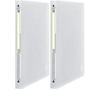 OXFORD Classeur 2nd Life A4 Dos 20mm 4 Anneaux Ronds Couverture Polypro Incolore (Lot de 2)