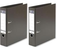 OXFORD Classeur à Levier Smart Pro+ A4XL Dos 80mm 2 Anneaux Couverture Polypro Rembordée Marron (Lot de 2)