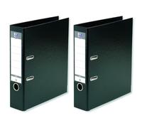 OXFORD Classeur à Levier Smart Pro+ A4XL Dos 80mm 2 Anneaux Couverture Polypro Rembordée Noir (Lot de 2)