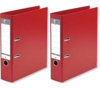 OXFORD Classeur à Levier Smart Pro+ A4XL Dos 80mm 2 Anneaux Couverture Polypro Rembordée Rouge (Lot de 2)