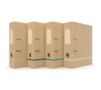 OXFORD Classeur à levier TOUAREG dos 8cm Kraft recyclé. Coloris beige liseret Aléatoire
