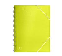 Oxford, Classeur à pochettes plastique A4, 30 pochettes transparentes, couleur citron
