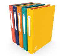 Lot de 14 - OXFORD Classeur 4 anneaux Bicolor Recycl+ rembordé carte, format A4. Dos 4 cm. Coloris assortis