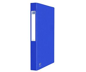 OXFORD Classeur Eurofolioplus A4 Dos 35mm 2 Anneaux Couverture Carte Bleu