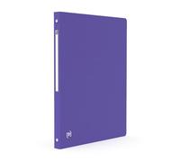OXFORD Classeur Memphis A4 Dos 20mm 4 Anneaux Ronds Couverture Polypro Violet