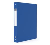 OXFORD Classeur Memphis A4 Dos 40mm 4 Anneaux Ronds Couverture Polypro Bleu