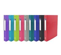 OXFORD Classeur Osmose A4 Dos 40mm 4 Anneaux Ronds Couverture Polypro Coloris Assortis