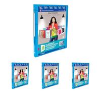 OXFORD Classeur Polyvision A4 Dos 20mm 4 Anneaux Ronds Couverture Polypro Translucide Coloris Assortis (Lot de 4)
