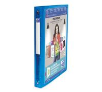OXFORD Classeur Polyvision A4 Dos 30mm 4 Anneaux Ronds Couverture Polypro Bleu