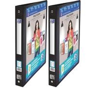 OXFORD Classeur Polyvision A4 Dos 30mm 4 Anneaux Ronds Couverture Polypro Opaque Coloris Assortis (Lot de 2)