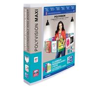 OXFORD Classeur Polyvision Maxivision A4XL Dos 45mm 4 anneaux Couverture Polypro Incolore
