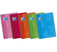 Oxford Classic - Pack de 5 Cahiers à spirales Couverture souple, °, 1 ligne C/M