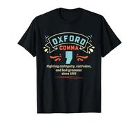 Oxford Comma Grammar Humour Combat Ambiguity Since 1893 T-Shirt Graphique avec Valeur