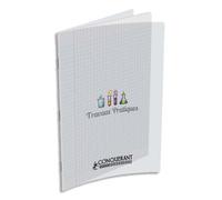 OXFORD CONQUERANT C9 Cahier TP piqûre 17x22cm 32 pages Seyès+32 pages unies.Couverture PP incolore