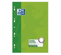 OXFORD Copies doubles perforées A4 Séyès 200 pages (50 copies) 90g