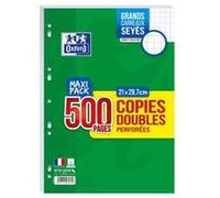 Oxford Copies doubles perforées, A4, seyès, MAXI PACK G