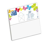 Paquet d'enveloppes Oxford 164x164 x20 gommee patte pointue blanc