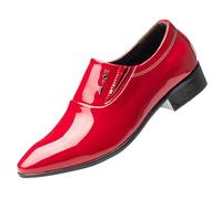 Oxford & Derby Chaussures habillées pour homme Printemps Été Automne Respirant Semelle souple Business Style britannique Formelle Chaussures en cuir pour affaires Bureau Marche Brogues Mariage, Rouge