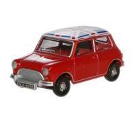 Oxford Diecast 76MN001 Tartan Red - Union Jack Austin Mini