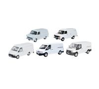 Oxford Diecast 76SET80 Ensemble de fourgonnettes Ford Transit 5 pièces, échelle de jauge OO, collection de véhicules miniatures