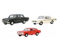 Oxford Diecast 76SET84 3 pièces Ford Cortina MK.1/2/3/Set modèles moulés sous Pression à l'échelle 1:76, 76MGM001