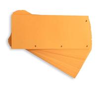 Oxford Duo Lot de 60 intercalaires en carton recyclé 10,5 x 24 cm 160 g/m² Orange