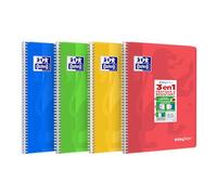 OXFORD EasyBook Cahier Spirale Grand Format 24 x 32cm 160 Pages Grands Carreaux Seyès Couleur Aléatoire
