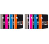 Oxford EasyNotes Bloc-Notes à Spirales Format A4+ 160 Pages Grands Carreaux Seyès Couverture Polypro Couleur Aléatoire 210 x 315 (Lot de 2)