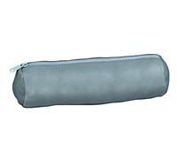 Oxford Trousse ronde Elba 22×6 cm – Fermeture éclair – Cuir teinté gris
