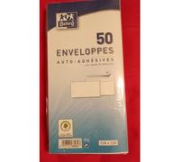 Oxford Enveloppes Velin, Dl, Blanches, Sans Fenetre