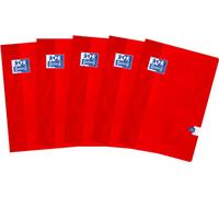 Oxford ESSE rot 5er Pack Notizbücher A4 60k check
