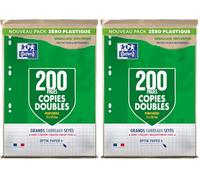 Oxford Etui Copies Doubles Perforées A4 200 Pages Seyès (Lot de 2)