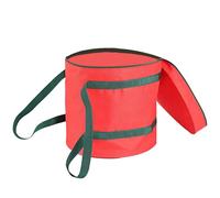 Oxford Fabric Organizer - Christmas Light Bag for Holiday | 600d Tear Proof Cloth with Reinforced Stitched Handles, 13.7x11.8 Inch Size, Compact Storage for Bulbs Wires, Indoor and Outdoor