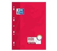 Oxford Feuilles simples perforées, A4, séyès