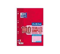 Oxford Feuillets Mobiles En Couleur, A4, Seyès, Rose