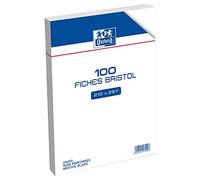 OXFORD Fiche bristol Non perforee 100 feuilles A4 (21 x 29,7 cm) Blanc