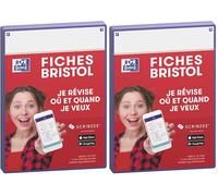 OXFORD Fiche Bristol, Papier, Violet, A5 (Lot de 2)