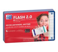 Oxford Fiches "Flash 2.0", 75 X 125 Mm, Lign¿, Bleu