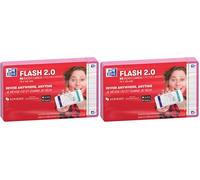OXFORD Flash 2.0-80 Fiches Bristol Flash Cards 7,5 x 12,5cm Ligné Cadre Fuchsia (Lot de 2)