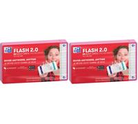Oxford Flash 2.0-80 Fiches Bristol Flash Cards 7,5 x 12,5cm Petits Carreaux Cadre Fuchsia (Lot de 2)
