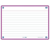 Oxford Flash 2.0 - 80 Fiches Bristol Flash Cards A6 (10,5 x 14,8cm) Ligné Cadre Lilas