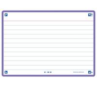 OXFORD Flash 2.0- 80 Fiches Bristol Flash Cards A6 (10,5 x 14,8cm) Ligné Cadre Violet