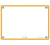 Oxford Flash 2.0 Lot de 80 Fiches Flash Cards Format A6 (10, 5 x 14, 8cm) fond Blanc Uni Recto/Verso - cadre Orange - Fiches Bristol