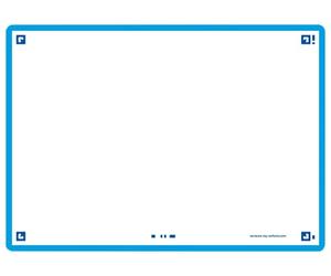 Oxford Flash 2.0 Lot de 80 Fiches Flash Cards Format A6 (10, 5 x 14, 8cm) fond Blanc Uni Recto/Verso - cadre Turquoise - Fiches Bristol