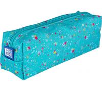Oxford große Tasche Federmäppchen floral türkis