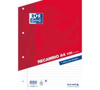 Oxford Hamelin Bloc De Recharge A4 Perforé 100 Feuilles 4 Trous